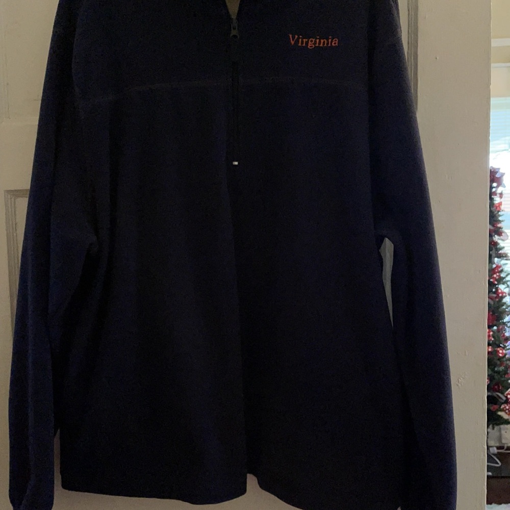 Navy men's pullover with half zipper